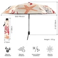 thumbnail image 3 of FORMRS Travel Umbrella Folding Auto Open Close Windproof Rain UV Protection, Retro Starfish, 3 of 8