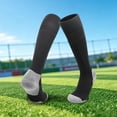 thumbnail image 2 of Bigetiay Youth Football Knee High Socks Athletic Socks for Kids 4 12 Years, Size 4-7 Years, 2 of 4