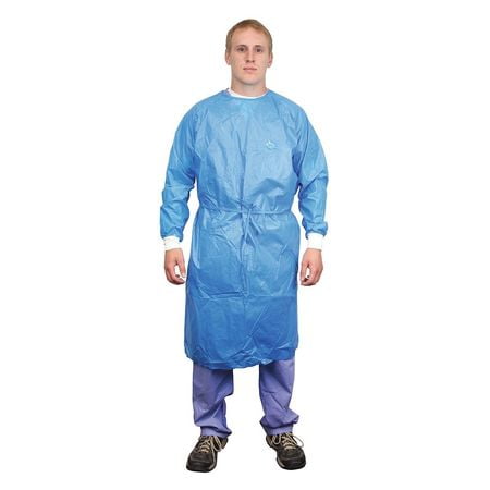 TIDI PRODUCTS 8587 Gown,XL,Blue,PK30