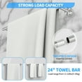 thumbnail image 6 of PHANCIR 7 Pcs Hardware Set for Bathroom, Stainless Steel Accessories, Includes 24" Towel Bar, Toilet Paper Holder, Towel Ring, Robe Hooks, Wall Mounted Bathroom Rack Set, Nickel-Silver, 6 of 8