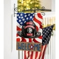 thumbnail image 5 of Welcome Firefighters Helmet Decorative Garden Flag, Fireman Emergency Rescue Alert Fire Department Yard Outside Decorations, American Flag Memorial Outdoor Small Home Decor Double Sided 12x18, 5 of 6
