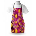 thumbnail image 3 of Abstract Apron Flowers Cartoon Summer Garden Happy Cheering Flourish Vibrant Display, Unisex Kitchen Bib Apron with Adjustable Neck for Cooking Baking Gardening, Hot Pink Lilac Orange, by Ambesonne, 3 of 3