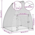 thumbnail image 2 of vidaXL Chicken Cage Silver Galvanized Steel Large Durable Chicken Cage, 2 of 5