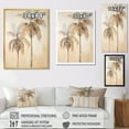 thumbnail image 4 of Designart "Vintage Tranquil Minimalist Tropical Palms III" Palms & Palm Trees Floater Framed Wall Art Living Room, 4 of 5
