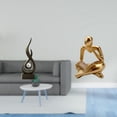 thumbnail image 2 of Escultura abstracta de fuego,Estatua de arte abstracto,adorno para decoración del hogar,Figura de lector abstracto,Estatua de pensador abstracto,arte,artesanías,decoraciones,Figuras humanas, 2 of 8