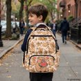 thumbnail image 6 of Psesaysky Capybara Orange Pattern School Backpack with Lightweight Water Resistant Bookbag, Waterproof 17 Inch Multi-pocket Bookbag for High School Back to School Travel, 6 of 10