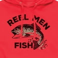 thumbnail image 3 of Instant Message - Reel Men Fish - Men's Pullover Hooded Fleece Sweatshirt, 3 of 6