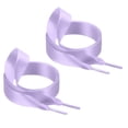 thumbnail image 1 of Cordones de satén de 47", cordones planos de seda de 3/4" de ancho, cordones de zapatillas de seda para decoración de zapatos para chicas y mujeres, púrpura claro, 1 of 7