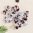 thumbnail image 4 of Gupgi Infant Baby Girl Ruffled Romper Short Sleeve Off Shoulder Spots Print Pleated Jumpsuits, 4 of 7