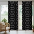 thumbnail image 4 of Black Morocco Outdoor Curtains for Patio Waterproof,Windproof Privacy Curtains with Weighted Bottom,Geometric Leaf Diamond Lattice Abstract Outside Drapes for Picnic Garage Yard 54"x108" 1 Panel, 4 of 8