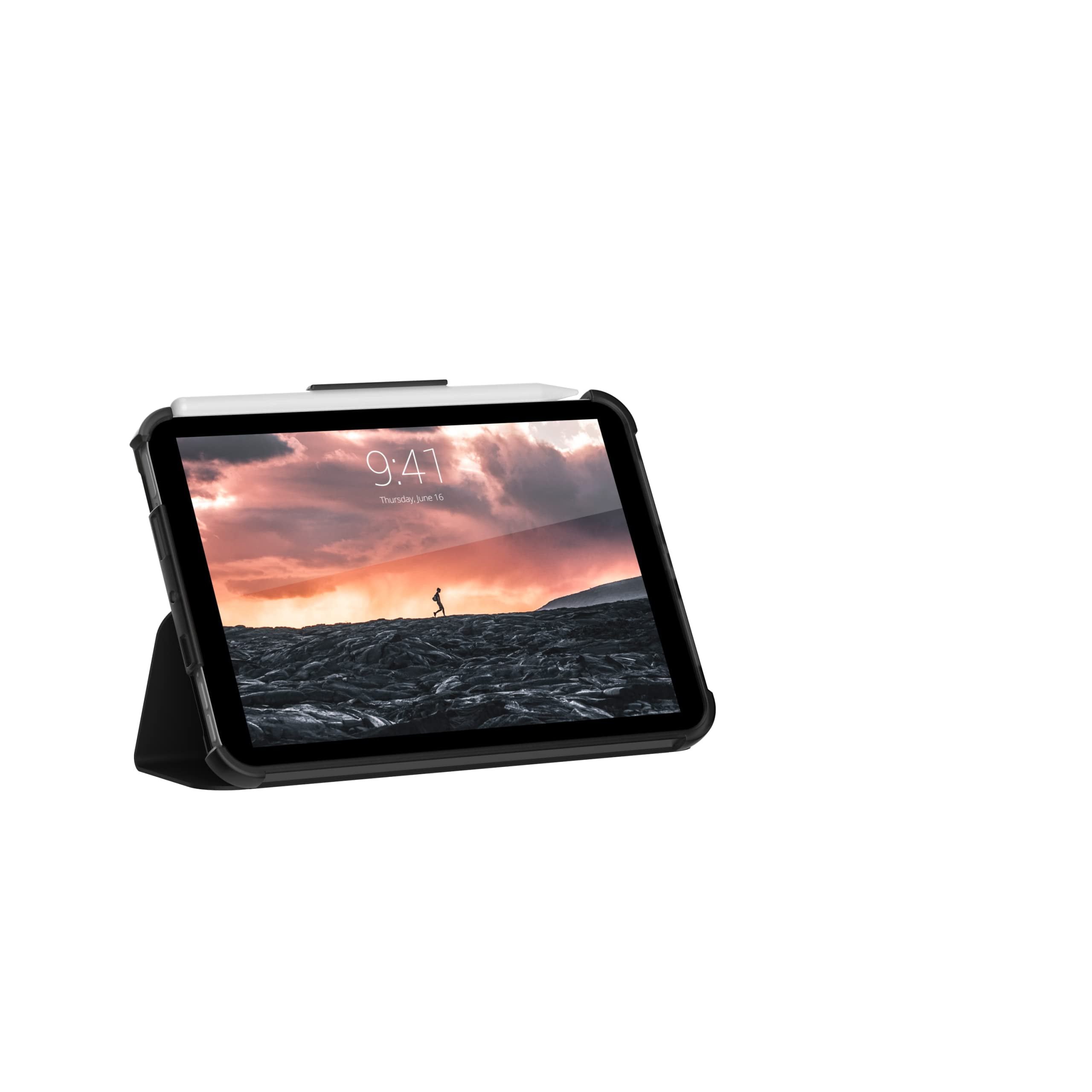 UAG iPad Mini A17 Pro Case (7th Gen, 2024) A2993 A2995 A2996 8.3" Plyo, Rugged Translucent Multi-Angle Viewing Folio Stand with Pencil Holder Protective Cover, Ice