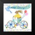 thumbnail image 2 of Moore, Regina 12x12 Black Modern Framed Museum Art Print Titled - Bunnies on Bikes II, 2 of 5