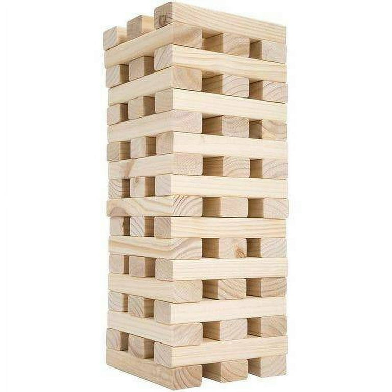 Yard Games Large Jr. Tumbling Timbers 21 Wood Block Stacking Game, Natural  in 2023