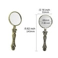 thumbnail image 3 of Youkk High Power Magnifier Sewing Handheld Magnifiers High-Definition Reading Inspection Crafts Retro Metal Handle Bronze Bronze, 3 of 6