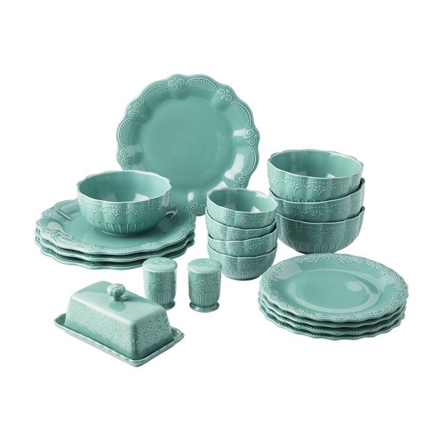 The Pioneer Woman 20-Piece Ceramic Toni Dinnerware Set