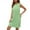 Green, variant on SMihono Womens Summer Mini Dress Casual Loose Sleeveless Crewneck Solid Slit Basic T Shirt Dresses with Pockets Wine XXL