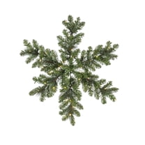 Elegant 30 Inch Needle Pine Mix Snowflake with 50 Warm White LED Lights