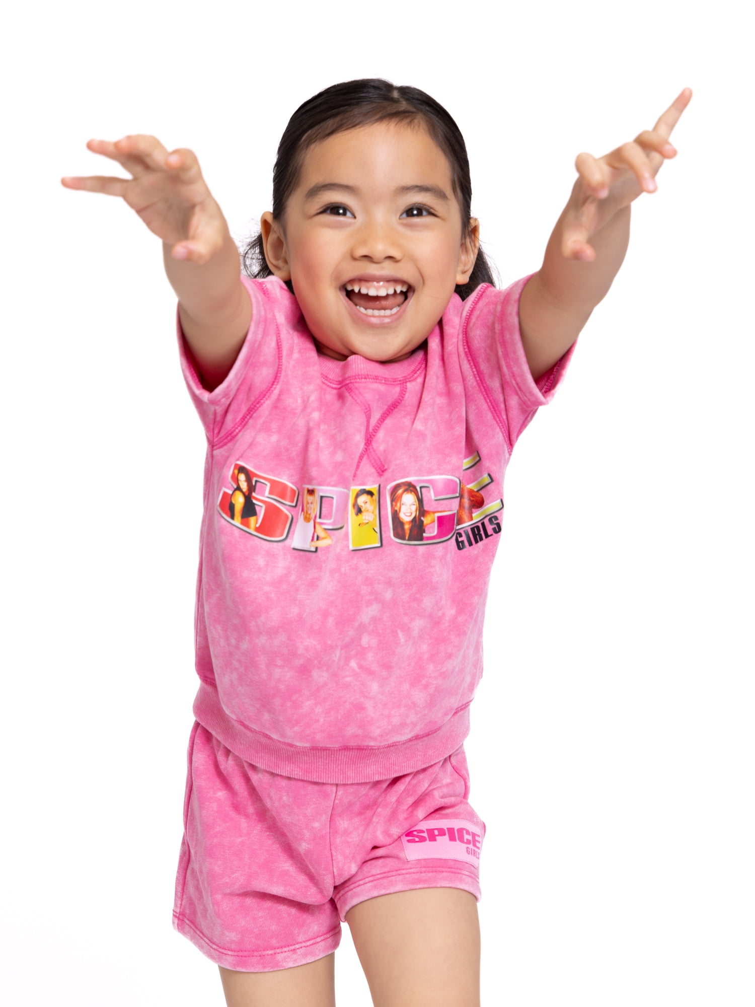 Spice Girls Toddler Girls Short-Sleeve Sweatshirt and Shorts Set, 2-Piece, Sizes 12M-5T