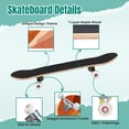 thumbnail image 4 of 31'' Complete Skateboard 7 Layer Canadian Maple Double Kick Deck Skateboards Terracotta Art Print Abstract Modern Painting Fashion Scandinavian Skate Board for Beginner Adult Gifts, 4 of 5