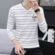 thumbnail image 4 of Camisetas para hombre, ropa ajustada para hombre, camisetas ajustadas con estampado gráfico, cuello en V, ropa de calle con citas, original, invierno, otoño, coreano, talla S, 4 of 4