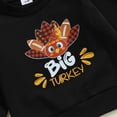 thumbnail image 5 of BemeyourBBs Toddler Thanksgiving Outfit Baby Girl Turkey Sweatshirt Long Sleeve Pullover Top Fall Clothes Sibling Matching Outfit, 5 of 7