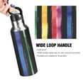 thumbnail image 2 of ALAZA Rainbow Stripes Pattern Water Bottle Insulated Flask Stainless Steel Straw Lid 20 oz, 2 of 6
