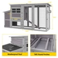 thumbnail image 6 of Aivituvin 78.4' Large Chicken Coop with Run & Nesting Box, Wood Poultry Cage Hen House with Slide Tray for 3-5 Chickens, 6 of 12