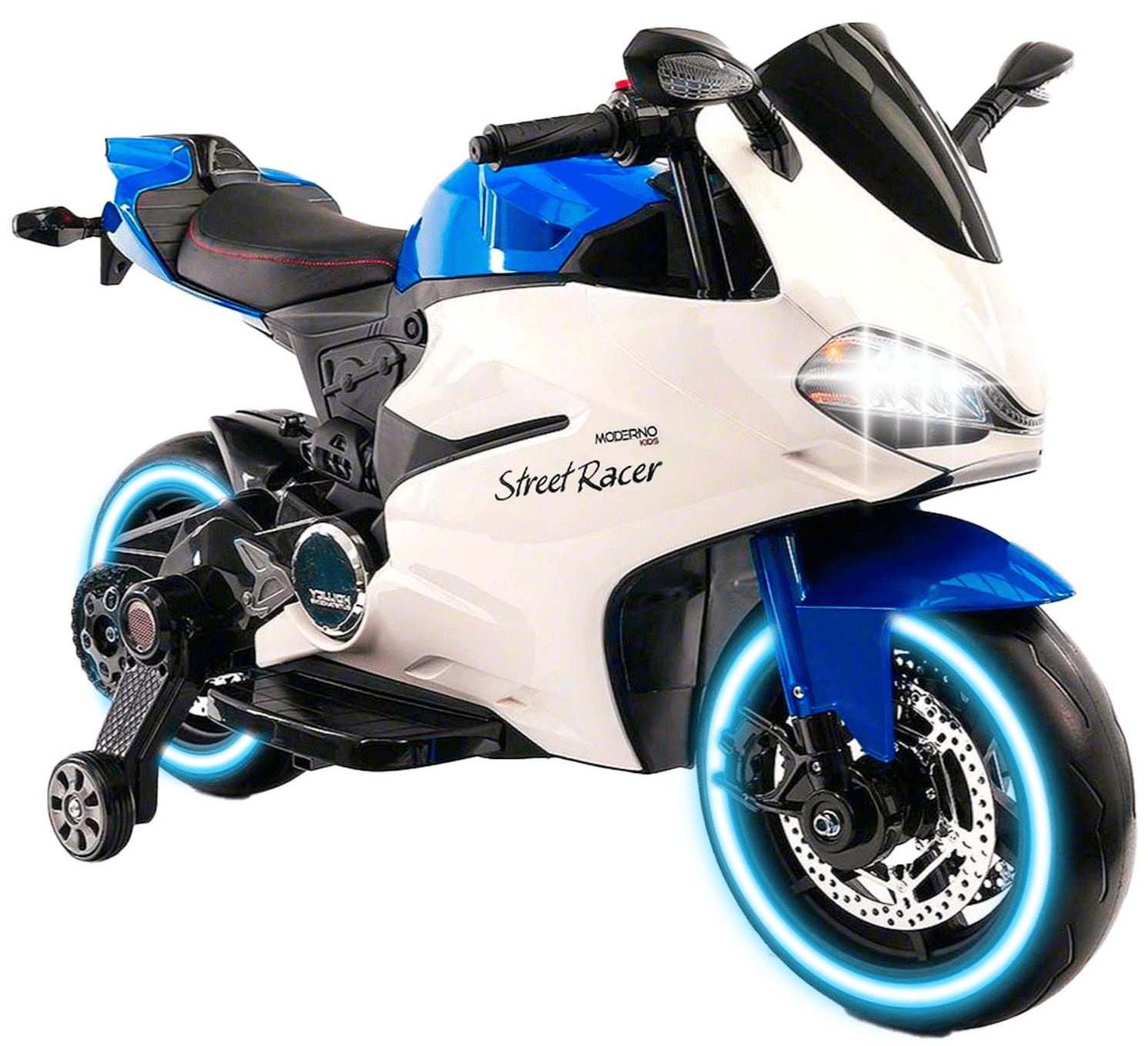 2023 Ride On Kids Big Motorcycle 12V with New Toy Technology, Soft Leather  Seat, LED Lights, Training Wheels, 2 Speeds | Licensed Kid Motorcycle to 