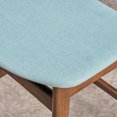 thumbnail image 5 of GDF Studio Cedric Mid Century Modern Fabric Upholstered 23.5 Inch Counter Stool, Set of 2, Mint and Walnut, 5 of 13