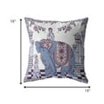 thumbnail image 5 of 18â€ Blue Purple Ornate Elephant Indoor Outdoor Zippered Throw Pillow, 5 of 5