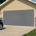 thumbnail image 5 of Vintage Dark Gray Garage Door Cover Banner 6 x 13 FT,Farmhouse Retro Solid Color Linen Texture Garage Door Curtains Backdrop with Grommets for Indoor Outdoor Wall Party Porch Yard Decor Background, 5 of 9