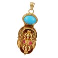 thumbnail image 3 of Colgante Vajra Lama Budista Tibetano Antiguo Giratorio Vajra Pestle Amuleto Colgante De Latón Latón Magideal Colgante Vajra, 3 of 7