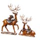 thumbnail image 2 of Juego de 2 estatuas de reno Feng Shui, decoración creativa para amigos, animal de resina 15x6x30cm 18x6x21cm, 2 of 9