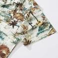 thumbnail image 5 of YIUME Men's 1950s Vintage Hawaiian Shirt Dinosaur Land Jurassic Dinos Park Camp Shirt, 5 of 9