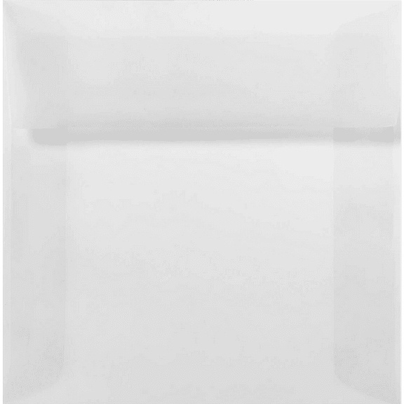 LUXPaper 5.5 x 5.5 Square Peel & Press Envelopes, Clear Translucent, 1000/Pack