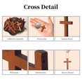 thumbnail image 3 of Januofit  1 Box 70 Pack Wooden Pocket Cross Charms and 70 Chains, Pure Natural Wooden Crosses Pendants for Church Praying,Easter, Christian Gifts, Crafts for DIY Jewelry, Keychains, 3 of 7