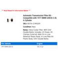 thumbnail image 2 of Automatic Transmission Filter Kit - Compatible with 1977 BMW 630CSi 3.0L 6-Cylinder, 2 of 2