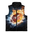 thumbnail image 4 of Pzuqiu Football Sleeveless Vests Casual Clothes for Boys 4T Practical Stretchy Winter Lightweight Sleeveless Fleece Jacket with Pocket Wind Proof Fall Outfits Fashion Clothing, 4 of 7