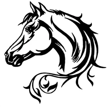 Home 3D Silhouette Wall Decoration, Horse Head Metal Wall Art, Iron Art Silhouette Wall Sticker Wall Decor Metal Wall Hanging