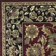 thumbnail image 3 of 2'x3' Red Black Machine Woven Floral Traditional Indoor Accent Rug, 3 of 3