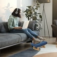 thumbnail image 7 of Bevtee Small Foot Stool, Fabric Ottoman Footstool with Wooden Legs, Footrest Stools with Padded Foam Seat, Blue, 7 of 7