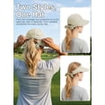 thumbnail image 5 of Deago Sun Hats for Women Outdoor UV Protection Wide Brim Sun Hat Foldable Summer Ponytail Cap Convertible Zip-Off Beach Hat Visor (Beige), 5 of 9