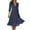 Blue, variant on IDALL Summer Dresses,Casual Dresses Women Casual Dress Summer Autumn Dress V Neck Polka Dot Print Dress Short Sleeve Lace Up Tie Dress Petite Dresses,Wrap Dress,Hawaiian Dresses Black Dress L