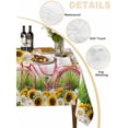 thumbnail image 5 of Spring Rectangle Tablecloth, Bicycles Blossom Botanical Sunflowers Pink Plaid Waterproof & StainResistant Tablecloth, Washable Oil-proof Table Cover for Dining/Party/Wedding/Camping/Buffet 60x120 In, 5 of 9