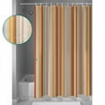 thumbnail image 4 of Burnt Orange Striped Waterproof Fabric Shower Curtain, Farmhouse Orange Ombre Stripes Shower Curtain for Bathroom Curtains Bathtubs Hotel Washable Shower Curtains with 12 Hooks Extra Long 72x96, 4 of 6