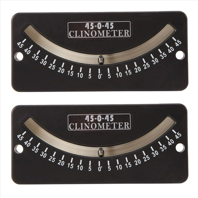 2X 45-0-45 Inclinometer Mini Protractor Inclinometer Angle Measuring Instrument Tilt Gauge Slope Meter