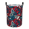 thumbnail image 2 of Uemuo Geometric Elements Pattern Circular Laundry Hamper Basket with handles,Collapsible laundry basket,Large capacity laundry hamper,Laundry Organizer-Small, 2 of 8