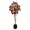 Black, variant on Senfot 150cm Red Artificial Rose Straight Trunk Flower Tree Plastic Silk Cloth Realistic Mushroom Head Faux Plant with Black Round Belly Pot Indoor Outdoor Landscape Decor