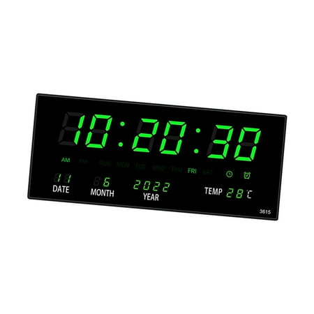 Digital Clock Temperature Displayed Calendar USB Powered Date