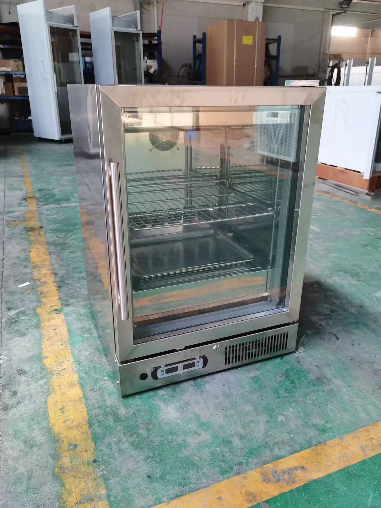 Kolice Commercial Countertop Aging Beef Showcase Freezer,Steak Aging Cabinet,Beef Display Showcase-168L, 2 Tiers
